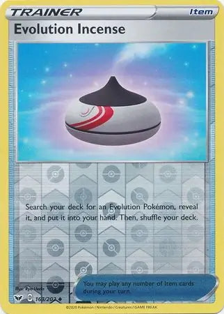 Sword & Shield Evolution Incense #163/202 reverse holo